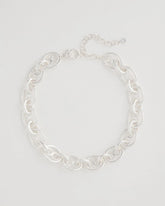 Chico's | Mariner Silvertone Link Necklace/ Silver