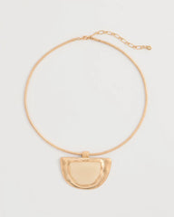 Chico's | White Enamel Collar Necklace/ Gold
