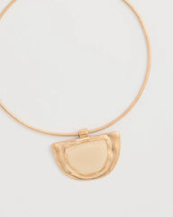 Chico's | White Enamel Collar Necklace/ Gold