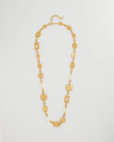 Chico's | Pearl Hammered Long Necklace/ Gold