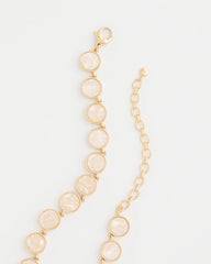 Chico's | Pearlescent Rounded Collar Necklace/ Gold