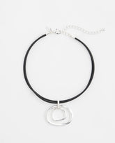 Chico's | Silver Tone Rings Pendant Necklace/ Silver