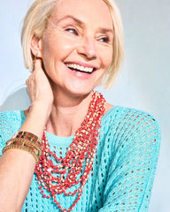 Chico's | Coral Multi-Strand Necklace/ Coral