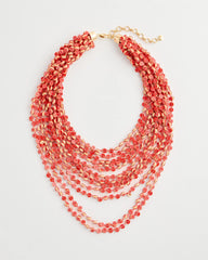 Chico's | Coral Multi-Strand Necklace/ Coral