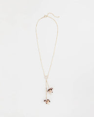 Chico's | Tortoise Spider Lily Y-Necklace/ Neutral