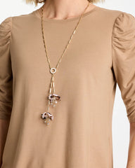Chico's | Tortoise Spider Lily Y-Necklace/ Neutral