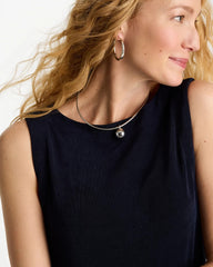 Chico's | Silver Bead Collar Necklace/ Silver