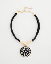 Chico's | Polka Dot Pendant Necklace/ Black/White