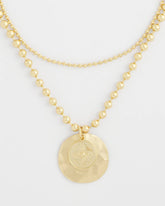 Chico's | Short Gold Ball Chain Pendant/ Gold
