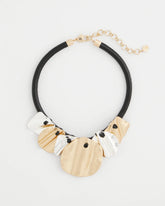 Chico's | Crinkle Mixed Metal Bib Necklace/ Mixed Metals