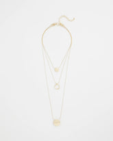 Chico's | Gold Triple Pendant Necklace/ Gold