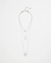 Chico's | Silver Triple Pendant Necklace/ Silver
