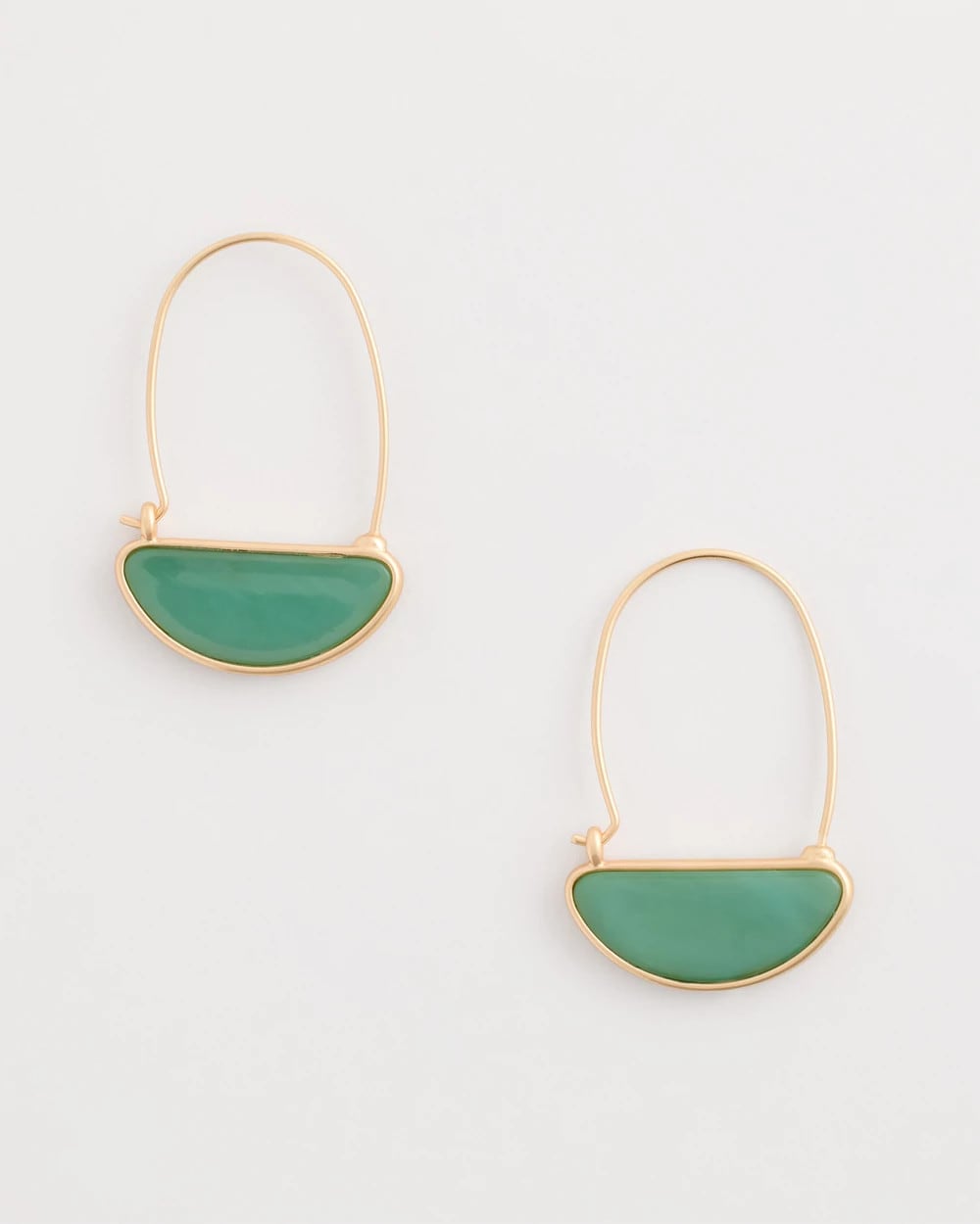 Chico's | Resin Threader Drop Earrings/ Green