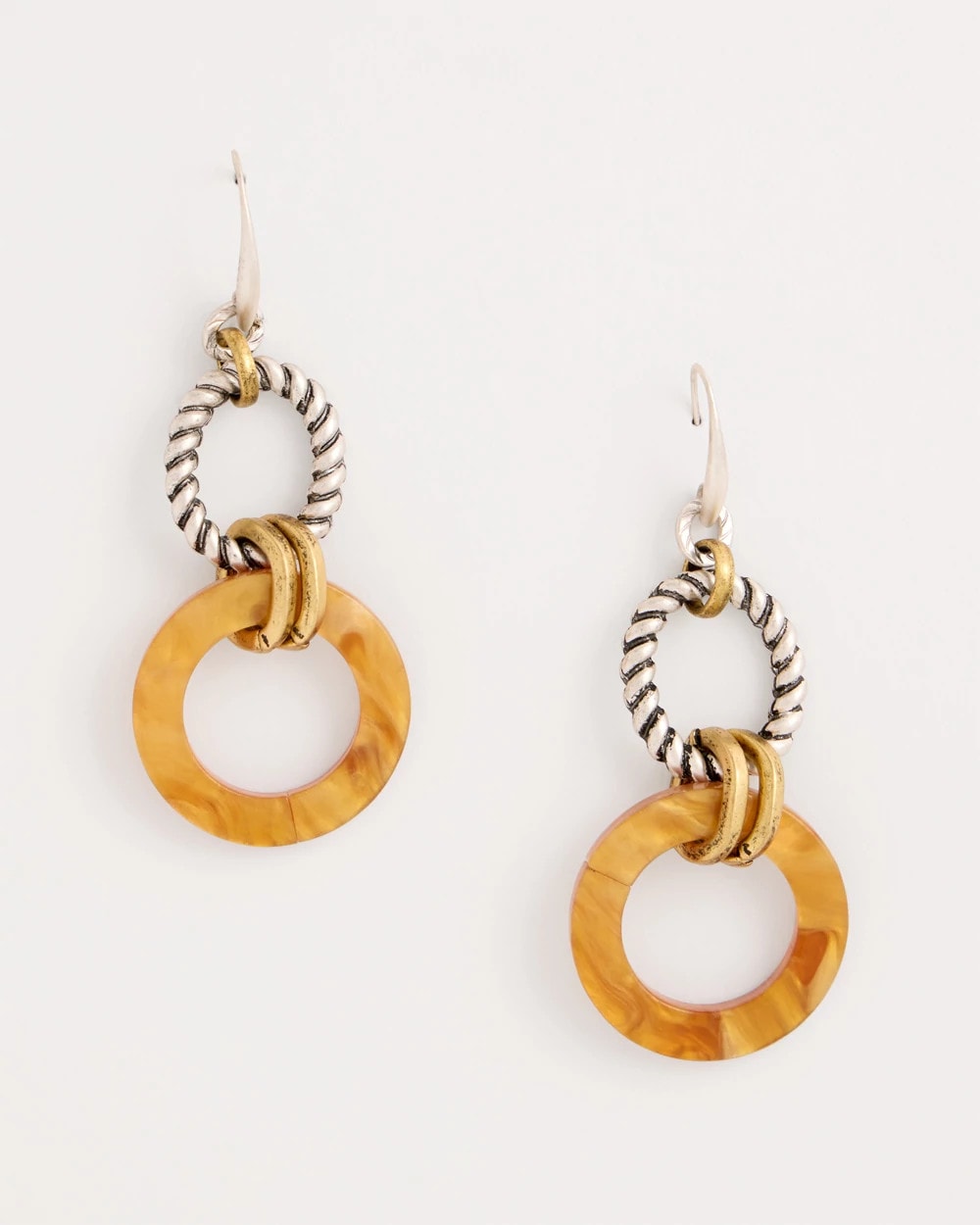 Chico's | Linked Resin Drop Earrings/ Neutral