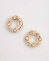 Chico's | Embellished Neutral Stud Earrings/ Neutral