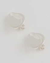 Chico's | Silvertone Stud Clip-On Earrings/ Silver
