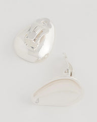 Chico's | Silvertone Stud Clip-On Earrings/ Silver