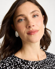 Chico's | Silvertone Stud Clip-On Earrings/ Silver