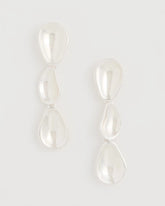 Chico's | Silvertone Linear Drop Earrings/ Silver