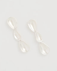 Chico's | Silvertone Linear Drop Earrings/ Silver