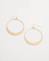 Chico's | Hammered Hoop Earrings/ Gold