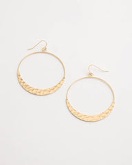 Chico's | Hammered Hoop Earrings/ Gold