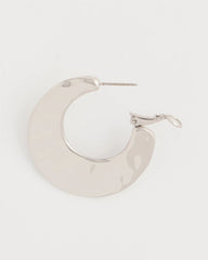 Chico's | Hammered Hoop Earrings/ Silver