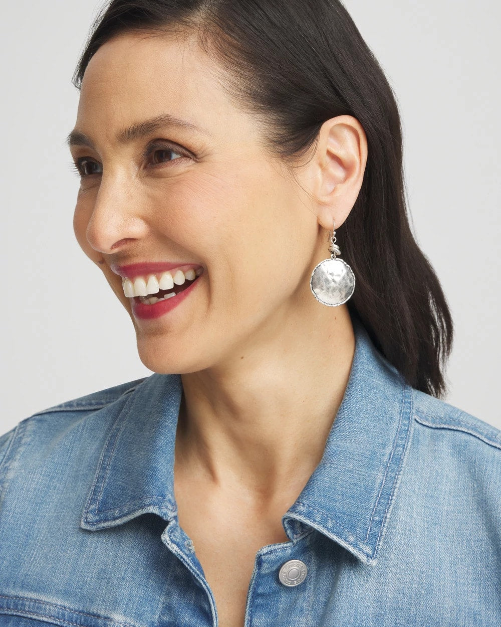 Chico's | Tayla Drop Silver Earrings/ Silver