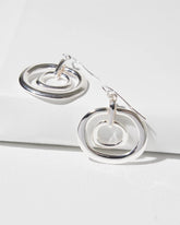 Chico's | Silver Tone Drop Pendant Earrings/ Silver