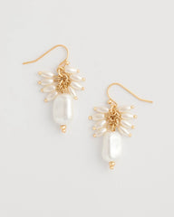 Chico's | Pearl Cluster Drop Earrings/ Pearl