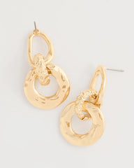 Chico's | Golden Link Drop Earrings/ Gold