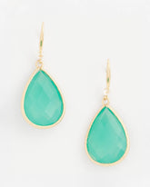 Chico's | Green Teardrop Fishwire Earrings/ Green