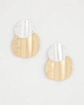 Chico's | Crinkle Mixed Metal Earrings/ Mixed Metals