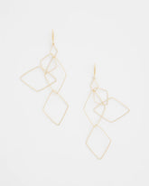 Chico's | Diamond Shaped Linear Earrings/ Gold