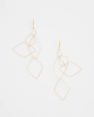 Chico's | Diamond Shaped Linear Earrings/ Gold