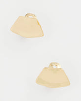 Chico's | Gold Fan Clip On Earrings/ Gold