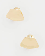 Chico's | Gold Fan Clip On Earrings/ Gold