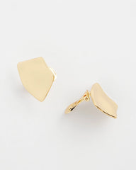 Chico's | Gold Fan Clip On Earrings/ Gold