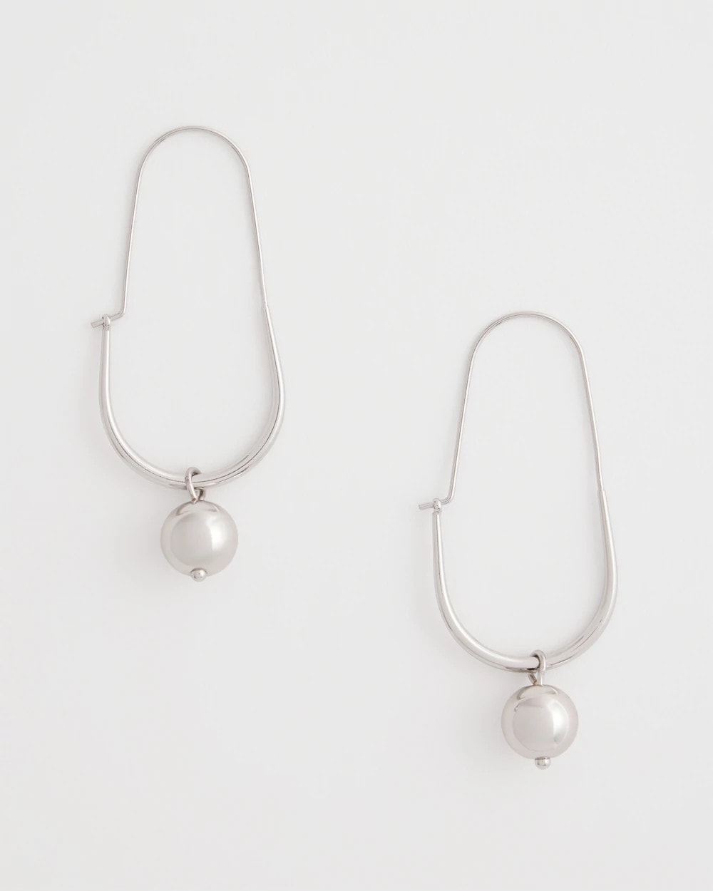 Chico's | Silver Bead Threader Earrings/ Silver
