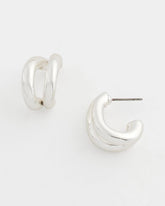 Chico's | Silver Double Mini Hoop Earrings/ Silver