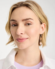 Chico's | Flower Beaded Drop Earrings/ Orchid