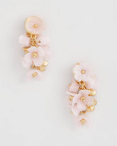 Chico's | Pink Flower Cluster Drop Earrings/ Pink