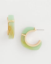 Chico's | Aqua Tone Hoop Earrings/ Aqua
