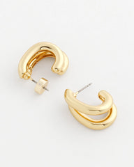 Chico's | Gold Double Mini Hoop Earrings/ Gold