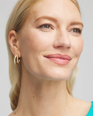 Chico's | Gold Double Mini Hoop Earrings/ Gold