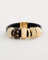 Chico's | Embellished Rings Corded Bracelet/ Neutral
