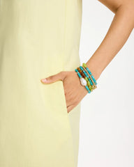 Chico's | Multi-Colored Stretch Set of Five Beaded Bracelets/ Multi