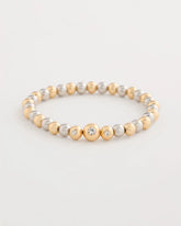 Chico's | Mixed Metal Beaded Stretch Bracelet/ Mixed Metals