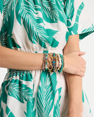 Chico's | Mixed Metal Beaded Stretch Bracelet/ Mixed Metals