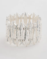 Chico's | Silvertone Fish Stretch Bracelet/ Silver